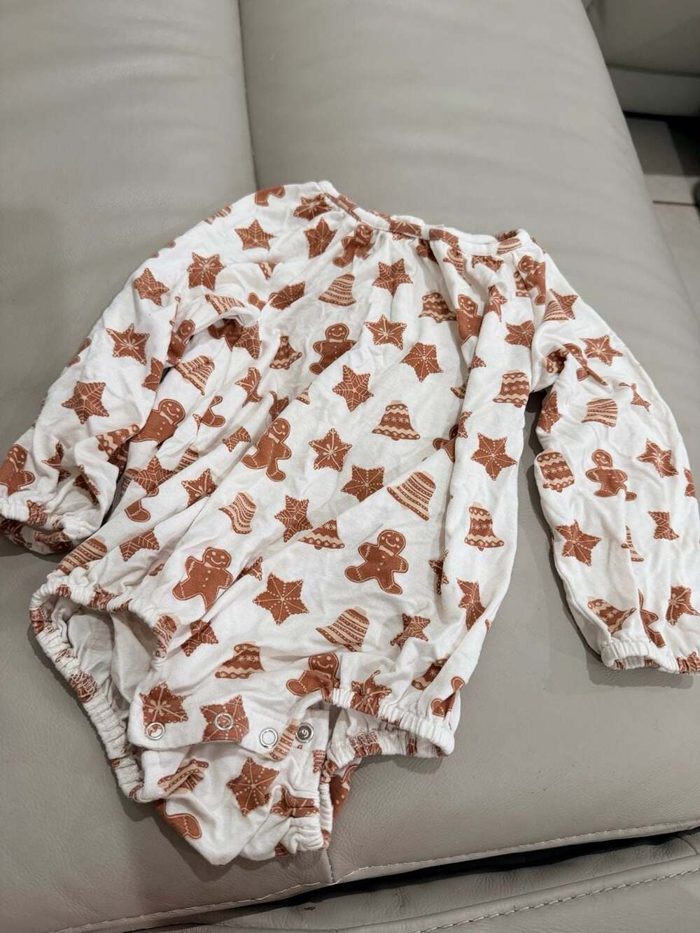 Kate Quinn Long Sleeve Ballerina Bubble Gingerbread Christmas 18-24 m